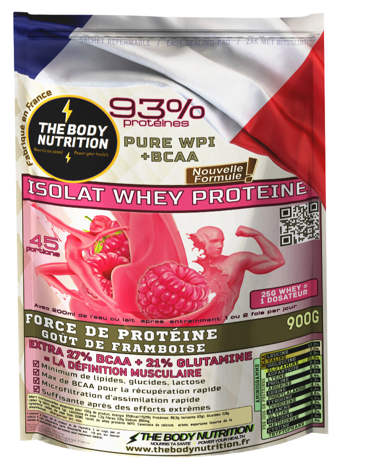 ISO WHEY 93% FRAMBOISE 900G
