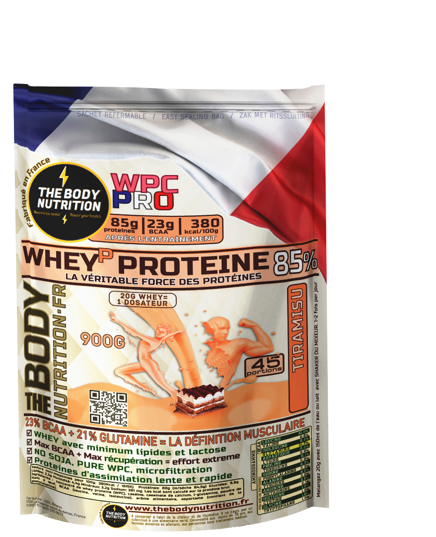 WHEY-PRO 900g 85% proteines 23% BCAA