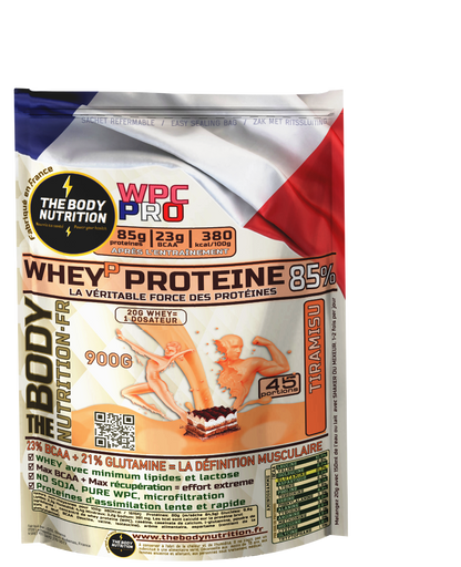 WHEY-PRO 900g 85% proteines 23% BCAA