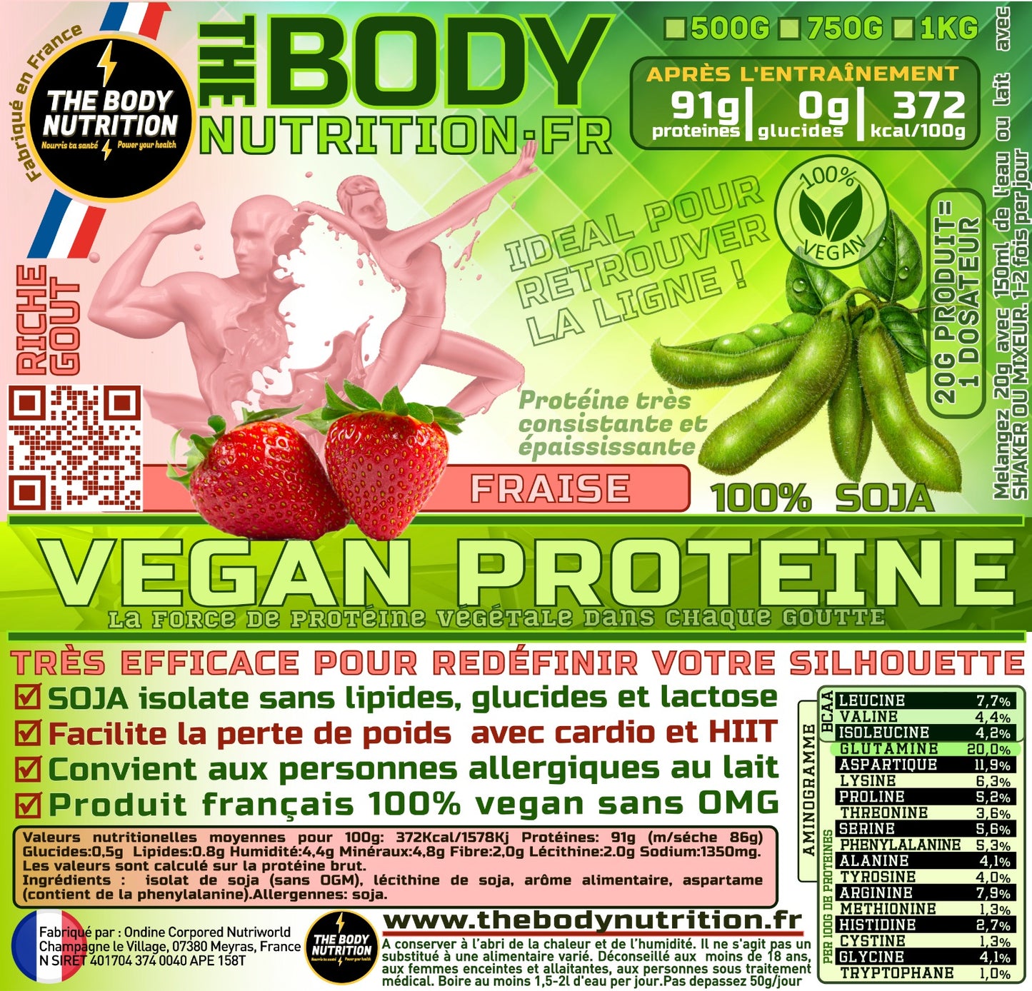 VEGAN PROTÉINE : 900 G